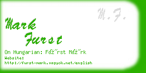 mark furst business card